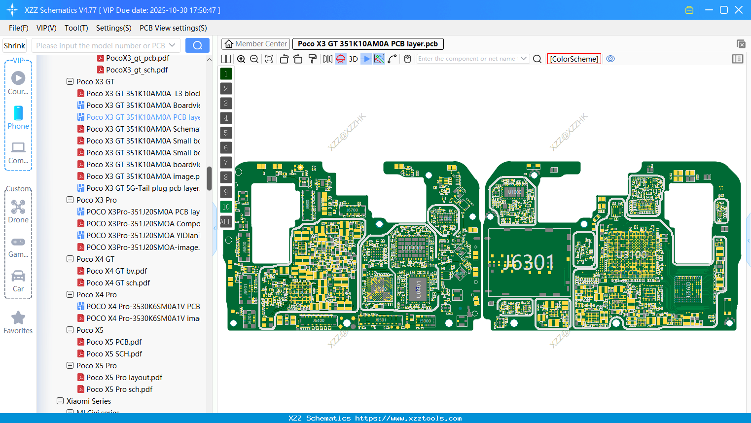 Xiaomi Poco X3 GT 351K10AM0A PCB Layer